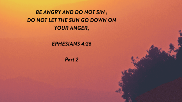 Sunset image with ephesians 4:26 on the front